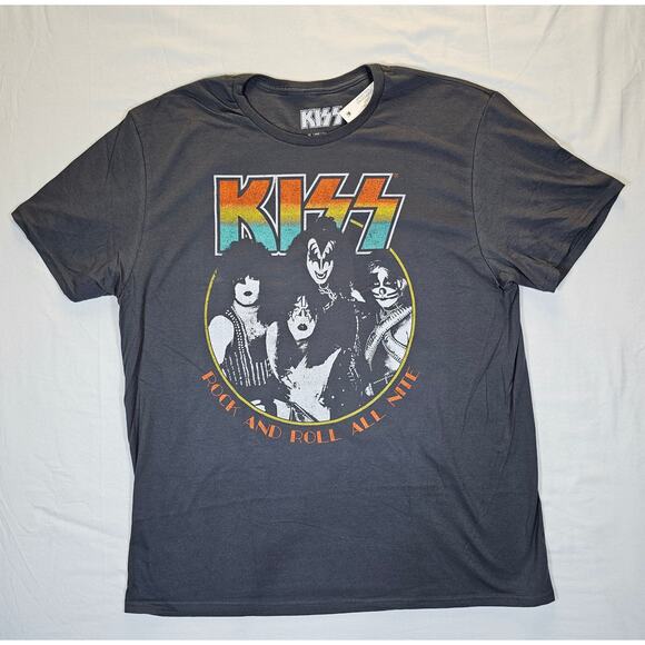 KISS Gray Graphic T-Shirt Men's size XL NEW With Tags - Picture 2 of 5